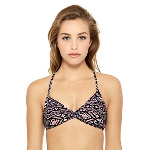 Juniors' Hot Water Geometric Bralette Swim Top