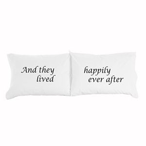 Micro Flannel® 2-pack ''Happily Ever After'' Novelty Pillowcase Set