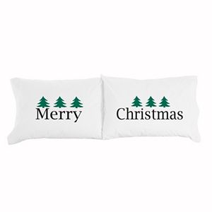 Micro Flannel® 2-pack ''Merry Christmas'' Novelty Pillowcase Set