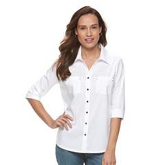 Petite Croft & Barrow Knit-to-Fit Shirt