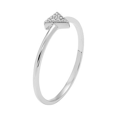 10k Gold Diamond Accent Triangle Ring
