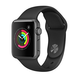 Apple Watch Series 2 (38mm with Space Gray Aluminum with Black Sport Band)