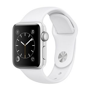 Apple Watch Series 2 (38mm Silver Tone Aluminum with White Sport Band)