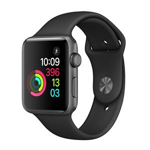 Apple Watch Series 2 (42mm Space Gray Aluminum with Black Sport Band)