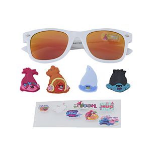 Girls 4-6x DreamWorks Trolls Poppy, Branch, Creek & DJ Suki 3D Character Retro Square Sunglasses