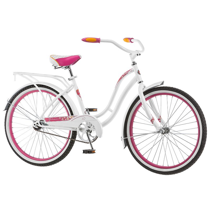 Girls Schwinn Huntington 24-Inch Retro Cruiser Bike, White