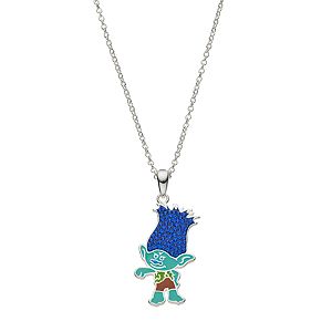 DreamWorks Trolls Kids' Blue Crystal Branch Pendant Necklace
