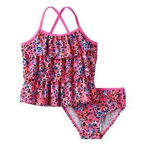 Girls 4-6x OshKosh B'gosh® Animal Print Tankini Top & Bottoms Swimsuit Set