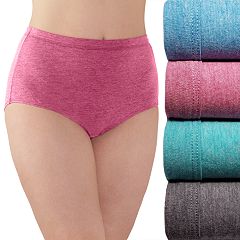 Plus Size Fruit of the Loom Fit for Me 4-pack Ultra Soft Briefs 4DUSKBP