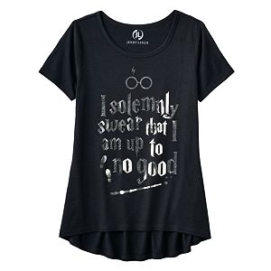 Girls 7-16 Harry Potter Foil High-Low Graphic Tee