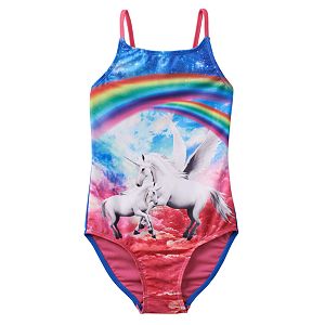 Girls 4-16 SO® Rainbow Unicorn One-Piece Swimsuit