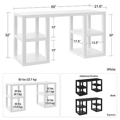 Altra Parsons Deluxe White Desk