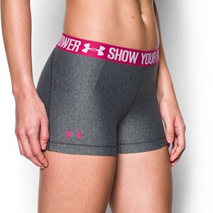 Women's Under Armour Power in Pink HeatGear Armour Shorty Shorts