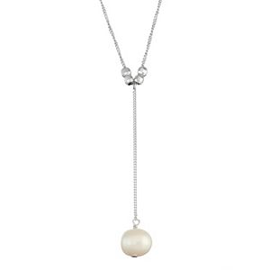 Sterling Silver Freshwater Cultured Pearl Y Necklace