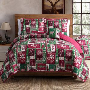 VCNY Holiday Patch Quilt Set