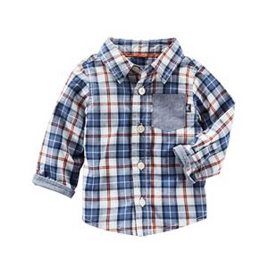 Baby Boy OshKosh B'gosh® Plaid Chambray Shirt