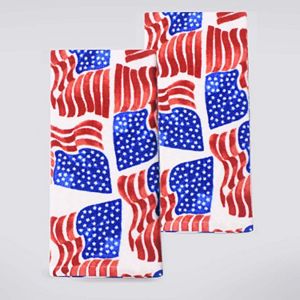 Celebrate Americana Together Flag Toss Kitchen Towel 2-pk.