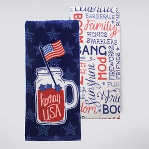 Celebrate Americana Together Mason Jar Kitchen Towel 2-pk.