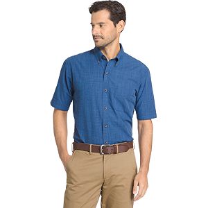 Men's Arrow Boardwalk Bay Classic-Fit Crosshatch Button-Down Shirt