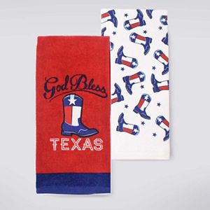 Celebrate Americana Together Texas Boots Kitchen Towel 2-pk.