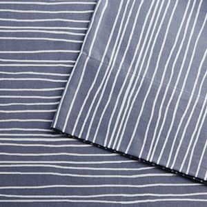 Urban Habitat Printed Lines Cotton Sheet Set