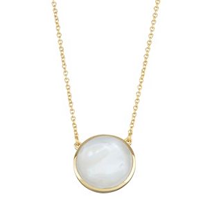 18k Gold Over Silver Mother-of-Pearl Necklace