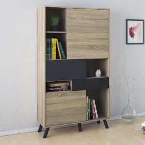 Nashville Two-Tone 3-Door Bookshelf