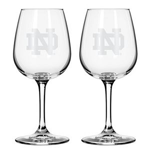 Boelter Notre Dame Fighting Irish 2-Pack Etched Wine Glasses