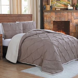 Avalanche 3-piece Pleated Sherpa Comforter Set