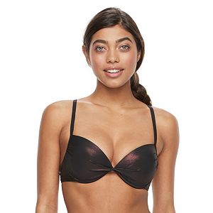 Mix and Match Foiled Push-Up Underwire Bikini Top
