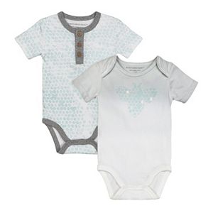 Baby Burt's Bees Baby 2-pk. Organic Honeycomb Print Bodysuits
