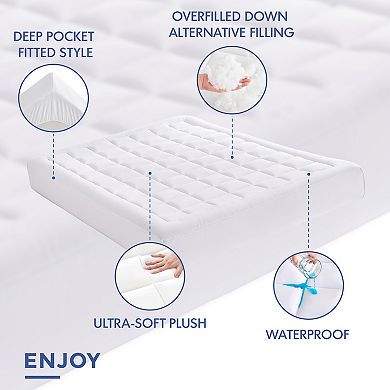 Madison Park Plush Waterproof Mattress Pad