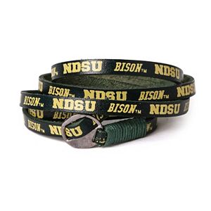Adult North Dakota State Bison Leather Wrap Bracelet