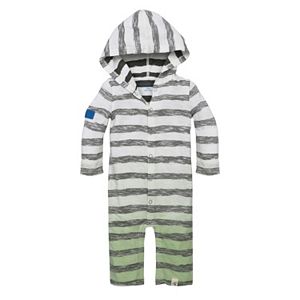 Baby Boy Burt's Bees Baby Organic Striped Coveralls