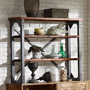 INK+IVY Lancaster Industrial Wood Bookshelf