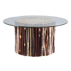 INK+IVY Topi Glass Top Coffee Table