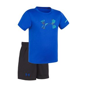 Baby Boy Under Armour Linear Logo Tee & Shorts Set