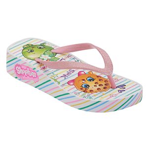 Girls 4-16 Shopkins Kooky Cookie & Apple Blossom Wedge Flip Flops