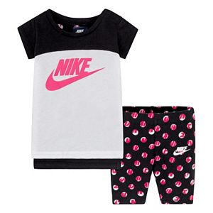 Baby Girl Nike Tunic & Dot Capris Set