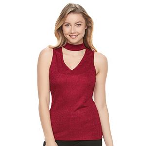 Juniors' Candie's® Choker Mockneck Tank Top