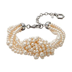 Simply Vera Vera Wang Simulated Pearl Knotted Multi Strand Bracelet