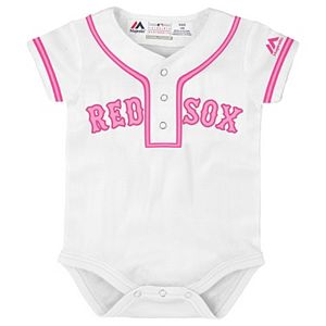 Baby Majestic Boston Red Sox Cool Base Replica Jersey Bodysuit