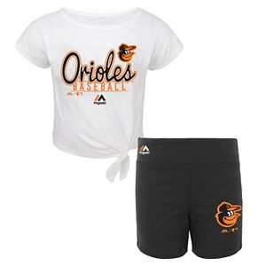 Toddler Majestic Baltimore Orioles Tiny Trainer Tee & Shorts Set