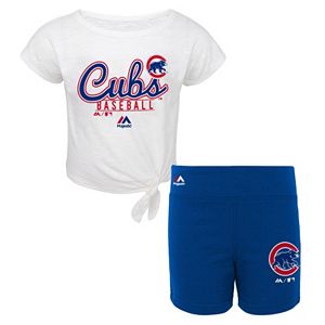 Toddler Majestic Chicago Cubs Tiny Trainer Tee & Shorts Set