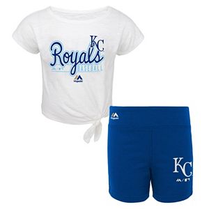 Toddler Majestic Kansas City Royals Tiny Trainer Tee & Shorts Set