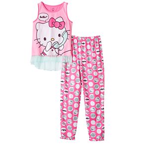 Girls 4-12 Hello Kitty® Phone Pajama Set