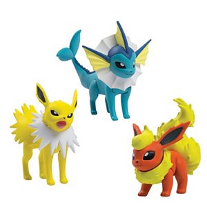 Pokémon Flareon, Jolteon & Vaporeon Action Pose Figure Set