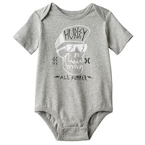 Baby Boy Hurley Skull Graphic Bodysuit