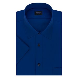 Big & Tall Arrow Regular-Fit Spread-Collar Short-Sleeved Dress Shirt