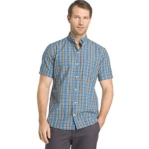 Men's IZOD Advantage Cool FX Regular-Fit Plaid Button-Down Shirt